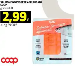 Ipercoop Salmone norvegese affumicato COOP offerta
