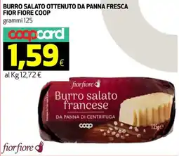Ipercoop Burro salato ottenuto da panna fresca FIOR FIORE COOP offerta