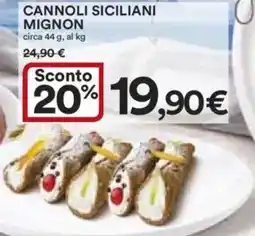 Ipercoop Cannoli siciliani mignon offerta