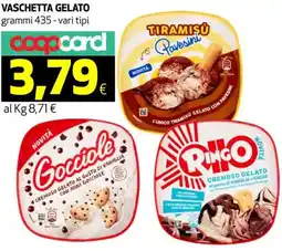 Ipercoop Vaschetta gelato TIRAMISU-GOCCIOLE-RINGO offerta