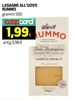 Ipercoop Lasagne all'uovo RUMMO offerta