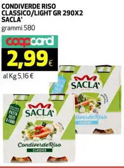 Ipercoop Condiverde riso classico/light SACLA' offerta