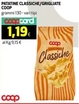 Ipercoop Patatine classiche/grigliate COOP offerta
