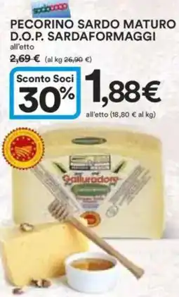 Ipercoop Pecorino sardo maturo d.o.p. SARDAFORMAGGI offerta