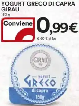 Ipercoop Yogurt greco di capra GIRAU offerta