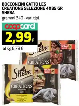 Ipercoop Bocconcini gatto les creations selezione SHEBA offerta