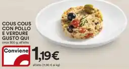 Ipercoop Cous cous con pollo e verdure gusto qui offerta
