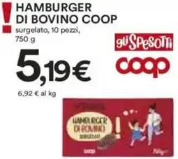 Ipercoop Hamburger di bovino coop offerta