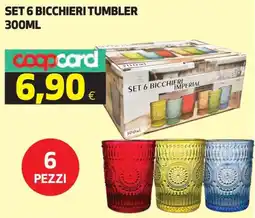 Ipercoop Set 6 bicchieri tumbler offerta