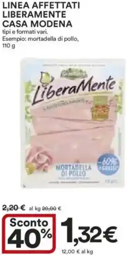 Ipercoop Linea affettati liberamente casa modena offerta