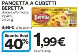 Ipercoop Pancetta a cubetti BERETTA offerta