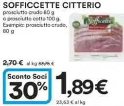 Ipercoop Sofficcette citterio offerta
