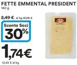 Ipercoop Fette emmental president offerta