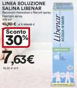 Ipercoop Linea soluzione salina LIBENAR offerta