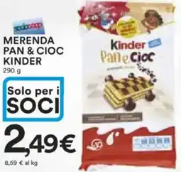 Ipercoop Merenda pan & cioc KINDER offerta