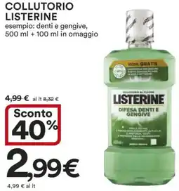 Ipercoop Collutorio listerine offerta