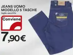 Ipercoop Jeans uomo modello 5 tasche offerta