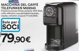 Ipercoop MACCHINA DEL CAFFÈ TELEFUNKEN M09343 offerta