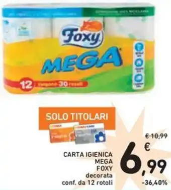 Spazio Conad Carta igienica mega foxy offerta