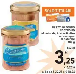 Spazio Conad Filetti di tonno nostromo offerta