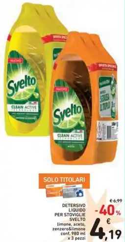 Spazio Conad Detersivo liquido per stoviglie svelto offerta