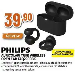Ipercoop PHILIPS AURICOLARI TRUE WIRELESS OPEN EAR TAQ2000BK offerta