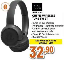 Ipercoop JBL CUFFIE WIRELESS TUNE 510 BT offerta