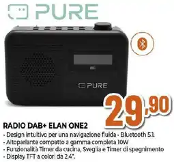 Ipercoop PURE RADIO DAB+ ELAN ONE2 offerta