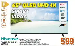 Ipercoop Hisense TV QLED 65" UHD 4K 65E79NQ offerta