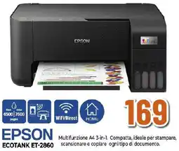 Ipercoop EPSON ECOTANK ET-2860 offerta