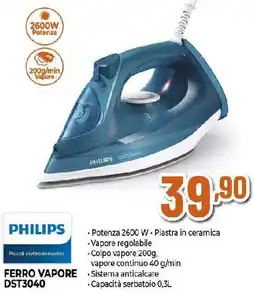 Ipercoop PHILIPS FERRO VAPORE DST3040 offerta