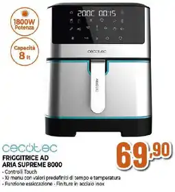 Extracoop cecotec FRIGGITRICE AD ARIA SUPREME 8000 offerta