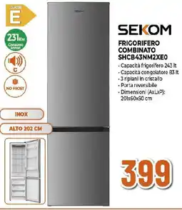 Ipercoop SEKOM FRIGORIFERO COMBINATO SHCB43NM2XE0 offerta