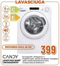 Ipercoop CANDY LAVASCIUGA SMART CSWS4642DW3111 offerta