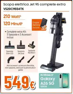 Ipercoop SAMSUNG Scopa elettrica Jet 95 complete extra VS20C9554TK offerta