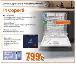 Ipercoop SAMSUNG Lavastoviglie Serie 6 AI DW60DG790B00U1 offerta