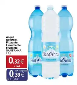 Docks Cash&Carry Acqua Naturale, Frizzante, Lievemente Frizzante SANT'ANNA offerta