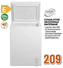 Extracoop DAYA CONGELATORE ORIZZONTALE DMCP198IME offerta