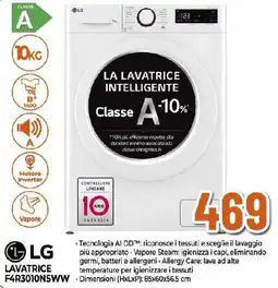 Extracoop LG LAVATRICE F4R3010NSWW offerta