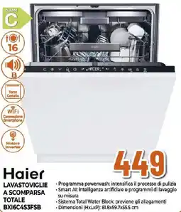 Extracoop Haier LAVASTOVIGLIE A SCOMPARSA TOTALE BXI6C4S3FSB offerta
