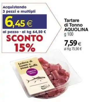 Docks Cash&Carry Tartare di Tonno AQUOLINA offerta
