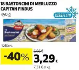 Coop 18 bastoncini di merluzzo CAPITAN FINDUS offerta