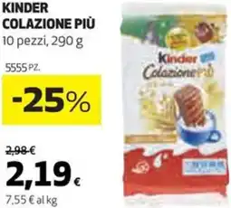 Coop Kinder colazione più offerta