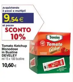 Docks Cash&Carry Tomato Ketchup Monodose in Bustine DEVELEY offerta