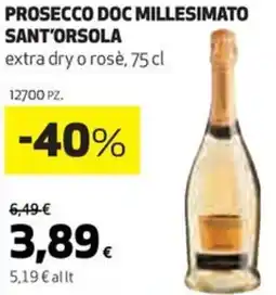 Coop Prosecco doc millesimato SANT'ORSOLA offerta