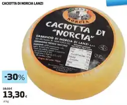 Coop Caciotta di norcia lanzi offerta