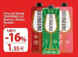 Docks Cash&Carry Vino da Tavola TAVERNELLO Bianco, Rosso, Rosato offerta