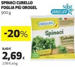 Coop Spinaci cubello foglia più OROGEL offerta