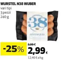 Coop Wurstel n38 WUBER offerta