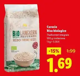 Lidl Carosio Riso biologico offerta